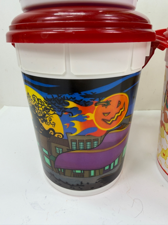 Disney Parks Disneyland Resort 2017-2019 Souvenir Popcorn Bucket Collection - Featuring Mickey Mouse Ear Hat Lid, Cars Land, 2018-2019 Halloween Specials, And Annual Passholder Exclusive Refillable Buckets 8'H [Photo 3]