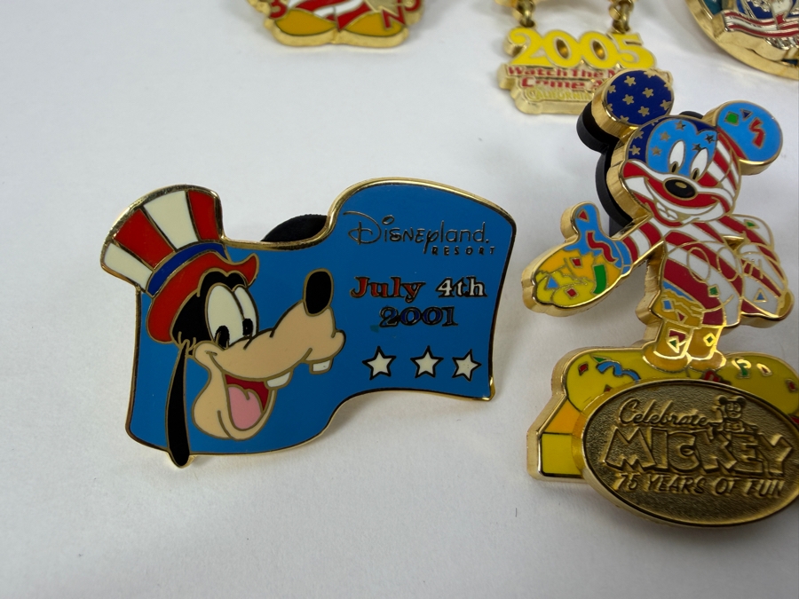 Disney Parks Limited Edition Americana Pin Set - Graduation Mickey 2002, Sorcerer Mickey 2005, President’s Day 2002, Monorail D Logo & Mickey’s All-American Pin Festival [Photo 5]