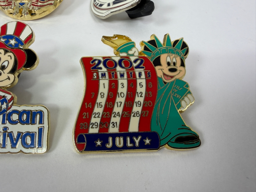 Disney Parks Limited Edition Americana Pin Set - Graduation Mickey 2002, Sorcerer Mickey 2005, President’s Day 2002, Monorail D Logo & Mickey’s All-American Pin Festival [Photo 6]