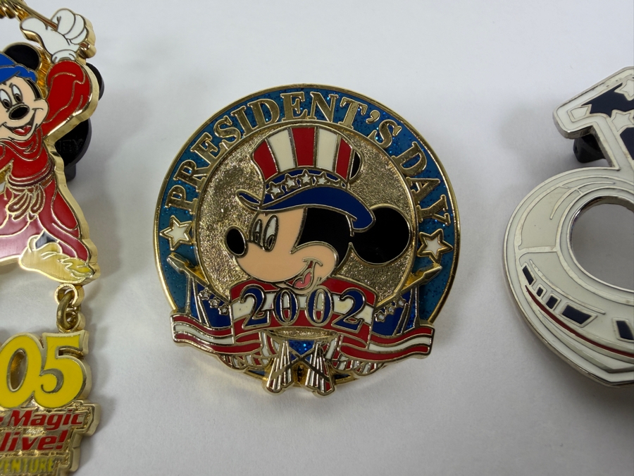 Disney Parks Limited Edition Americana Pin Set - Graduation Mickey 2002, Sorcerer Mickey 2005, President’s Day 2002, Monorail D Logo & Mickey’s All-American Pin Festival [Photo 9]