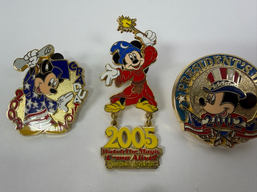 Disney Parks Limited Edition Americana Pin Set - Graduation Mickey 2002, Sorcerer Mickey 2005, President’s Day 2002, Monorail D Logo & Mickey’s All-American Pin Festival [Photo 8]