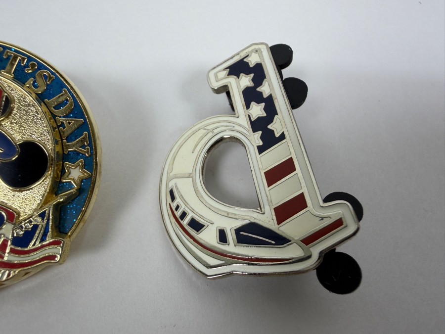 Disney Parks Limited Edition Americana Pin Set - Graduation Mickey 2002, Sorcerer Mickey 2005, President’s Day 2002, Monorail D Logo & Mickey’s All-American Pin Festival [Photo 10]