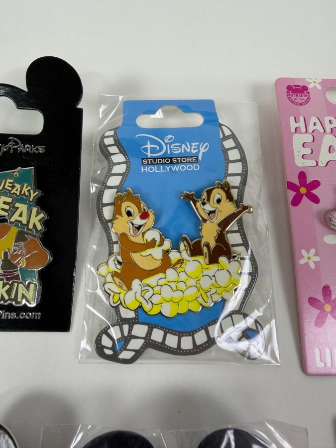 Disney Parks Collector Pin Set - Kronk Squeaker Squirrel, DSSH Chip ‘N’ Dale Popcorn, 2021 LE Easter Bouquet, Tron Identity Disc, Jack-Jack Pure Potential, D23 70 Years Of Magic & Mission Breakout AP [Photo 7]