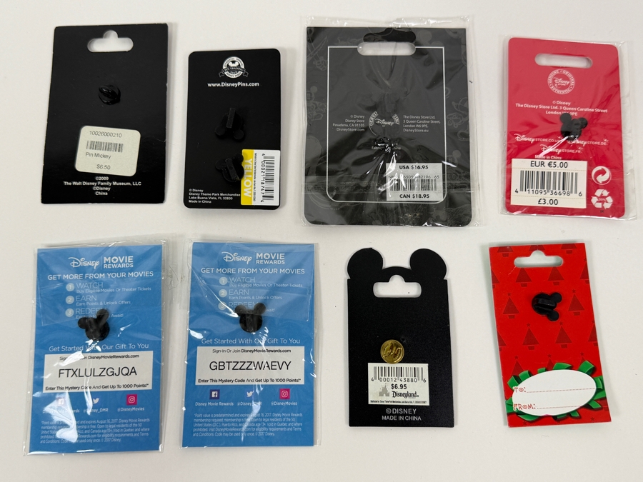 Disney Parks Collector Pin Set - Walt Disney Family Museum Mickey, 2019 Rewards Mickey Sparkle, Studios Animation Building, London Mickey, Movie Rewards Mystery Gifts, Patriotic Stitch & Santa Mickey [Photo 9]