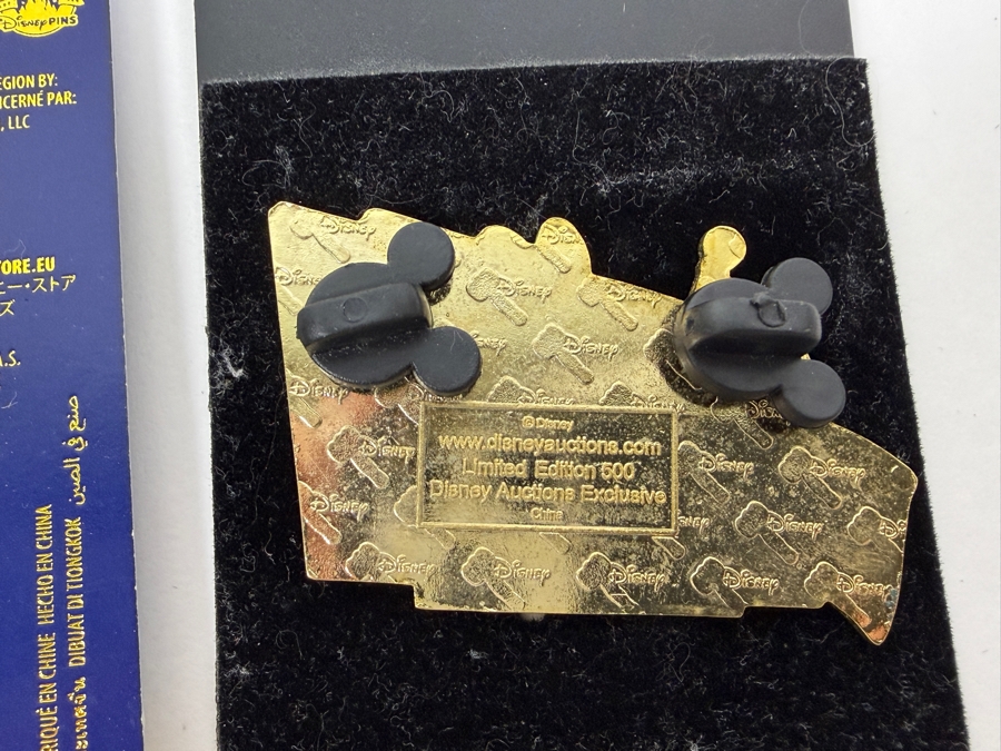Disney Parks Collector Pin Set - Disneyland Annual Passholder Donald Duck 2012, Ariel & Flounder D23 Expo 2019, Donald Duck Hidden Mickey Bicycle 2006, Donald Firefighter 2003, WDW 50th Anniversary Castle, And Disney Auctions Mickey & Minnie American Flag [Photo 9]