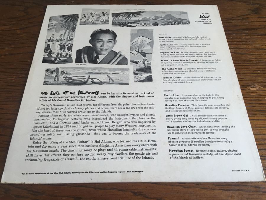 Hal Aloma And His Hawaiian Orchestra ‎- Lure Of The Islands - Dot Records ‎- 25057 [Photo 2]