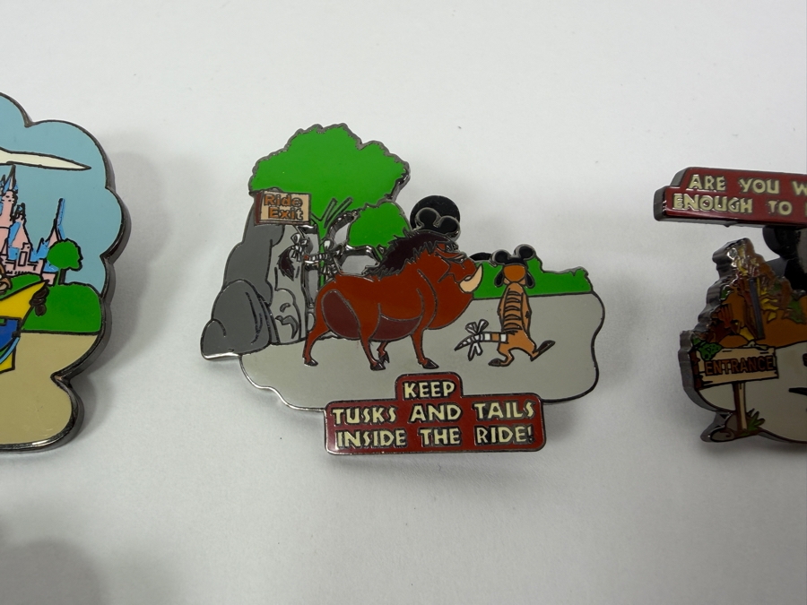 Disney Parks Wild About Safety Timon & Pumbaa Pin Set - 2003-2004 Educational Collection Featuring Character Safety Tips [Photo 6]