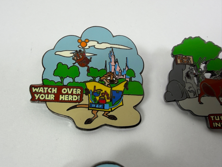 Disney Parks Wild About Safety Timon & Pumbaa Pin Set - 2003-2004 Educational Collection Featuring Character Safety Tips [Photo 7]