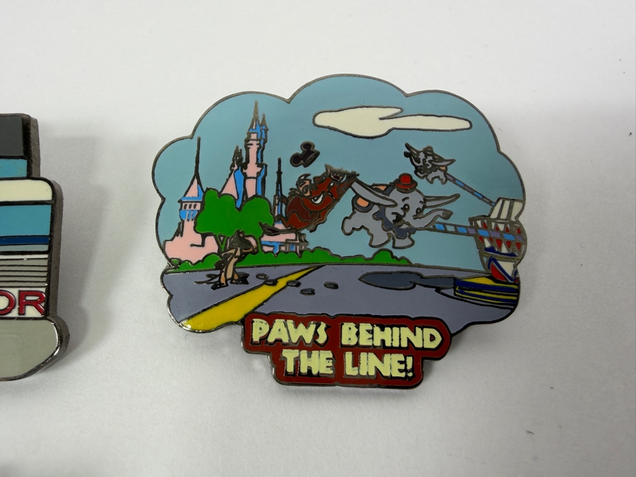 Disney Parks Wild About Safety Timon & Pumbaa Pin Set - 2003-2004 Educational Collection Featuring Character Safety Tips [Photo 5]
