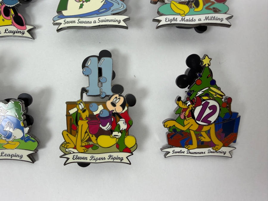 Disney Parks 12 Days Of Christmas 2004 Collector Pin Set - 12-Pin Holiday Character Collection - Limited Edition 1500 [Photo 7]