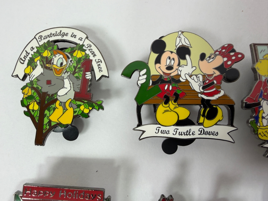 Disney Parks 12 Days Of Christmas 2004 Collector Pin Set - 12-Pin Holiday Character Collection - Limited Edition 1500 [Photo 2]