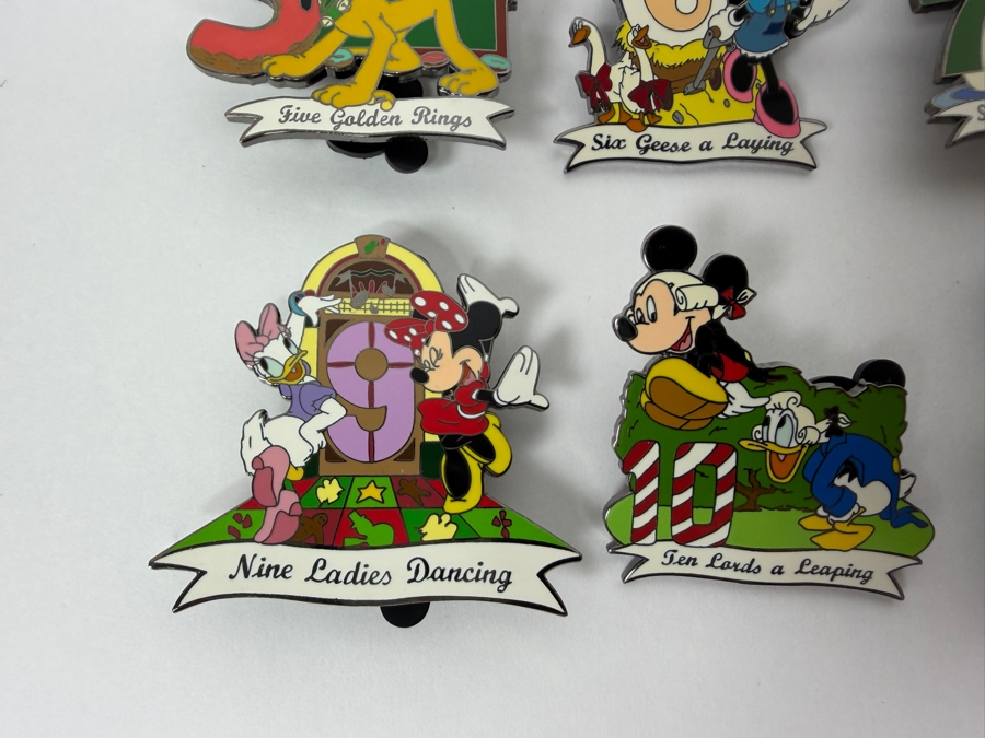 Disney Parks 12 Days Of Christmas 2004 Collector Pin Set - 12-Pin Holiday Character Collection - Limited Edition 1500 [Photo 6]