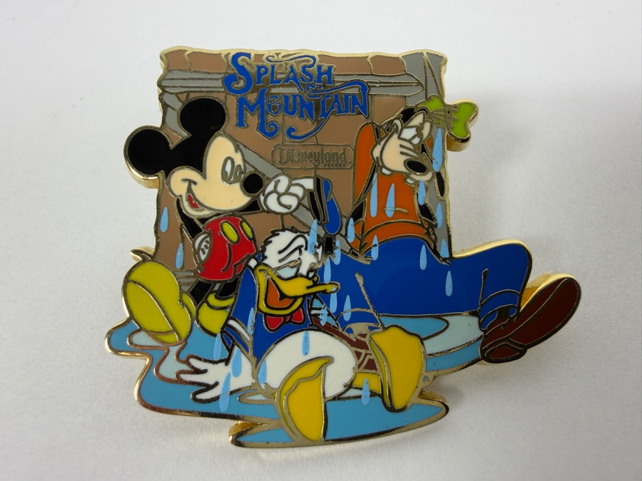 Disney Parks Splash Mountain Mickey, Donald & Goofy 'Drenched' Pin - 2008 Open Edition Attraction Souvenir Trading Pin [Photo 2]