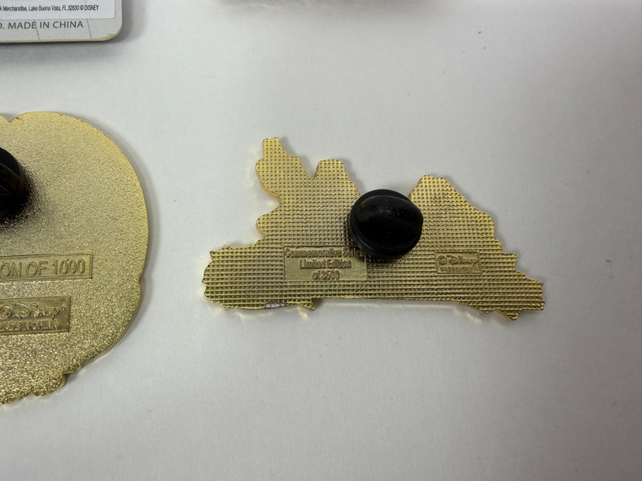 Disney Parks Limited Edition Pin Set - Toy Story Christmas 2002, Indiana Jones 25th Anniversary, Pirates Stitch Jail, Small World Ariel 2021, Belle Little Friends & Mr. Toad Writing In Ledger [Photo 10]