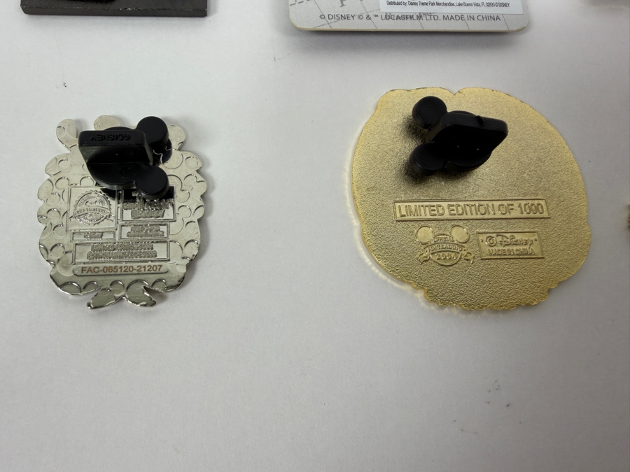 Disney Parks Limited Edition Pin Set - Toy Story Christmas 2002, Indiana Jones 25th Anniversary, Pirates Stitch Jail, Small World Ariel 2021, Belle Little Friends & Mr. Toad Writing In Ledger [Photo 9]