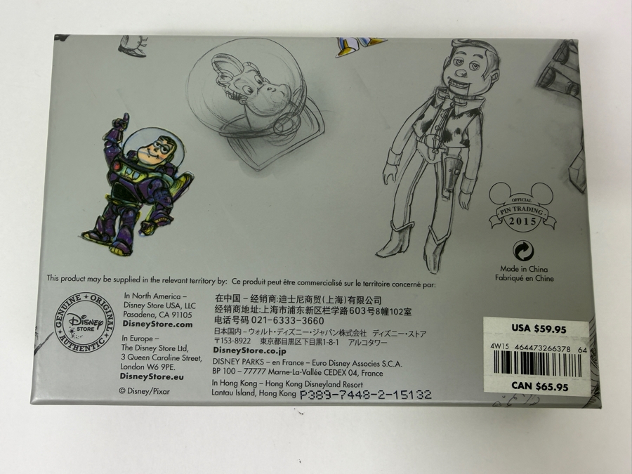 Disney D23 Expo Exclusive 2015 Toy Story 20th Anniversary Boxed 4 Pin Set - Limited Edition 500 - Concept Art And Final Character Evolution Collection [Photo 3]