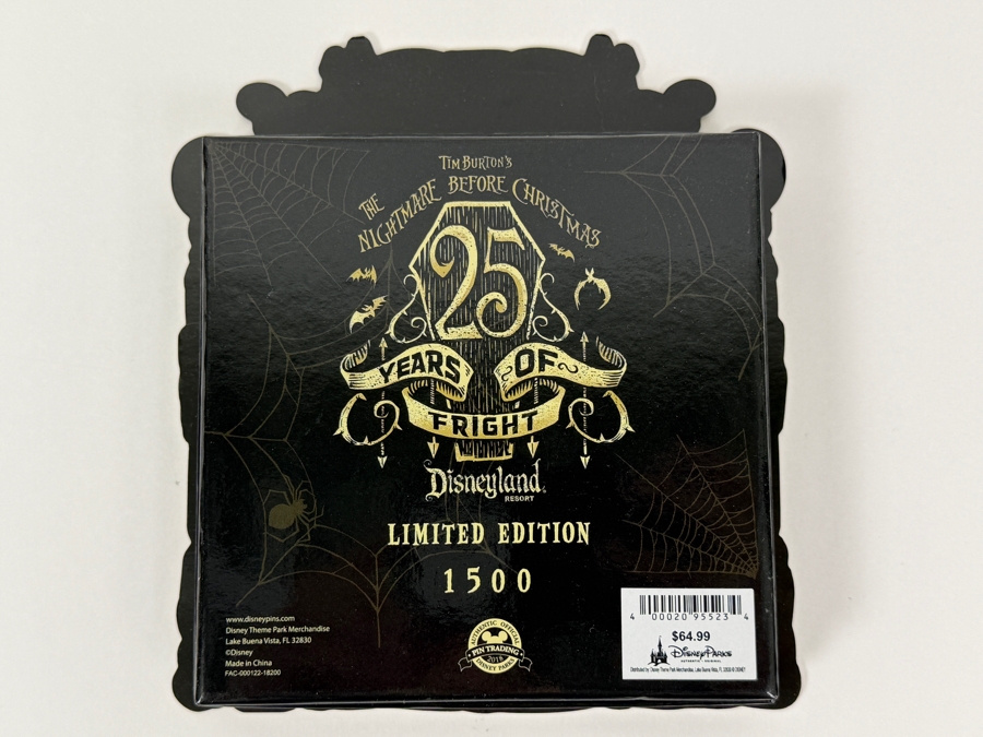Disney Parks The Nightmare Before Christmas 25 Years Of Fright Jack Skellington 3-Pin Boxed Set - Limited Edition 1,500 Retails $65  [Photo 6]