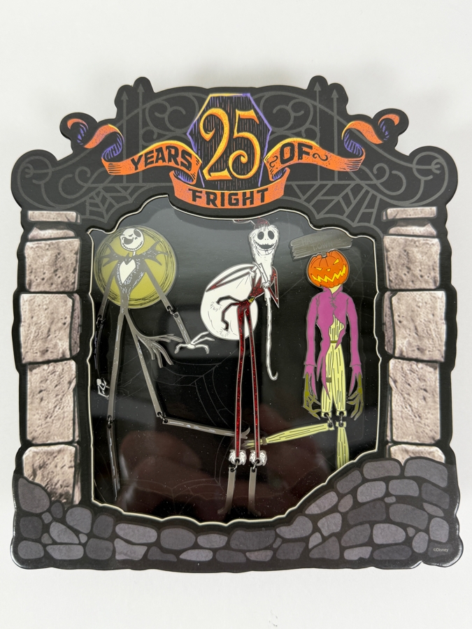 Disney Parks The Nightmare Before Christmas 25 Years Of Fright Jack Skellington 3-Pin Boxed Set - Limited Edition 1,500 Retails $65  [Photo 2]
