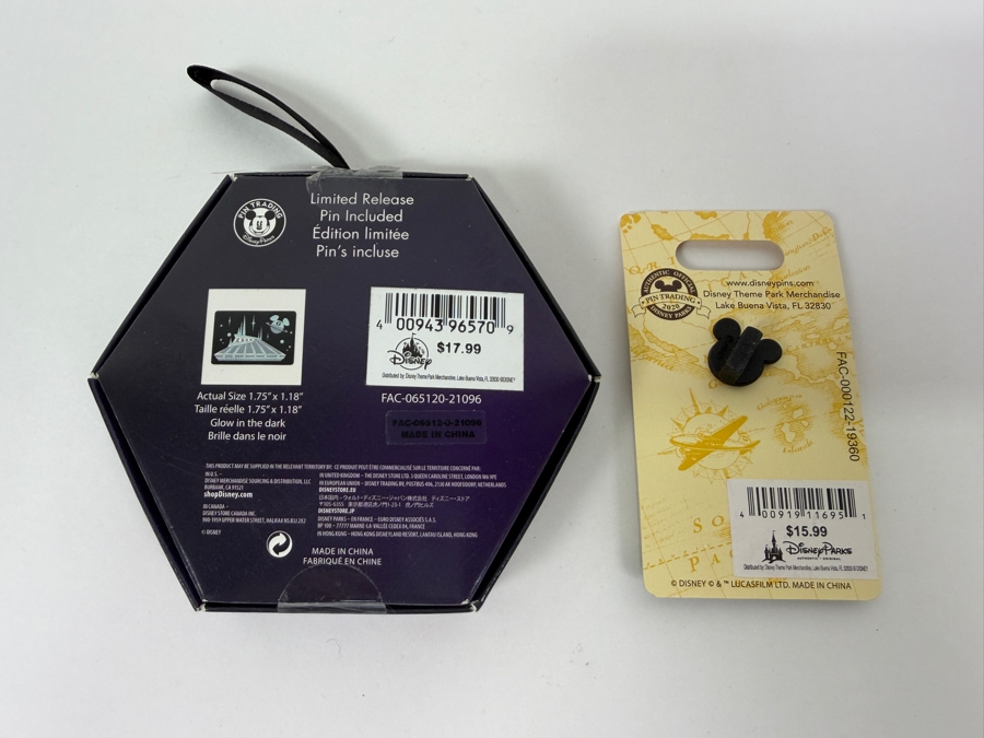 Disney Parks 2021 Space Mountain Glow In The Dark Ornament Pin And Indiana Jones Adventure 25th Anniversary Limited Edition Pin [Photo 4]