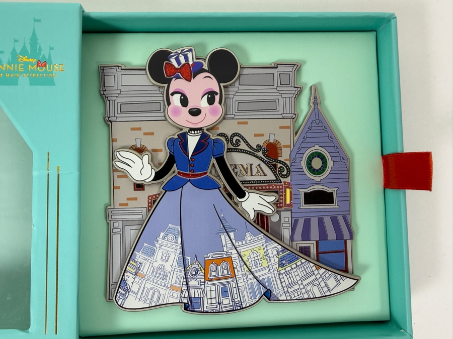 Disney Minnie Mouse The Main Attraction Main Street U.S.A. Jumbo Limited Edition 1000 Enamel Pin In Original Display Box [Photo 2]