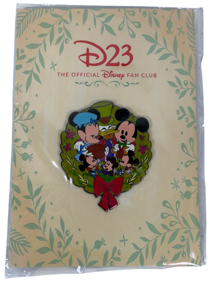 Disney D23 Exclusive Mickey's Christmas Carol Jumbo Limited Edition Enamel Pin On Commemorative Backing Card