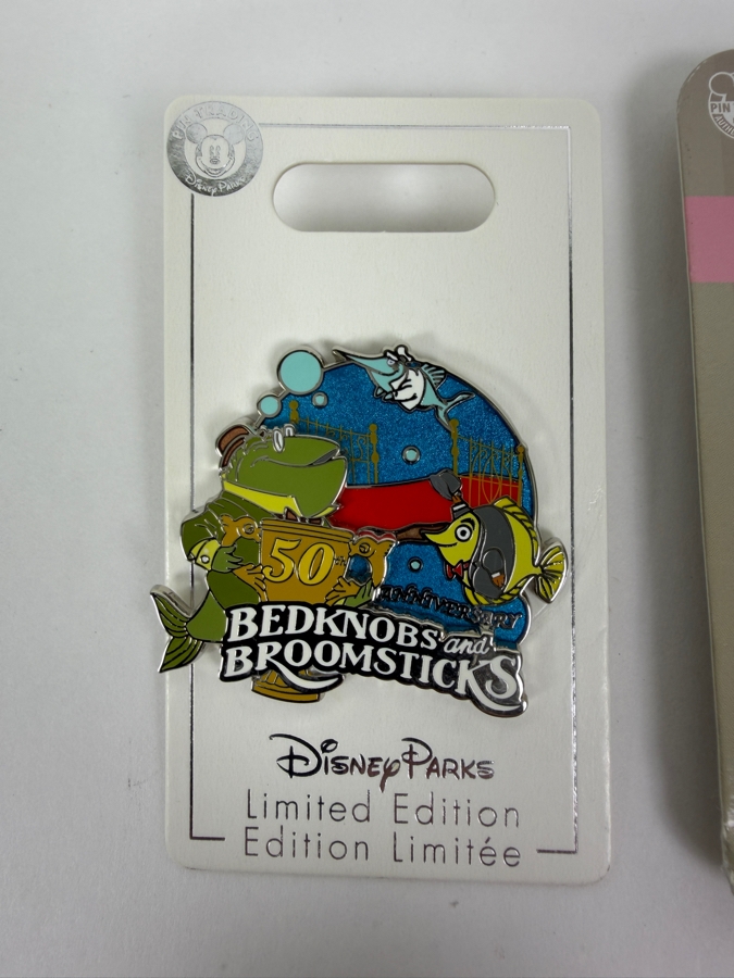 Disney Bedknobs And Broomsticks 50th Anniversary Limited Edition Pin And 2020 Happy Easter Sleeping Beauty Castle Egg Pin Set [Photo 3]