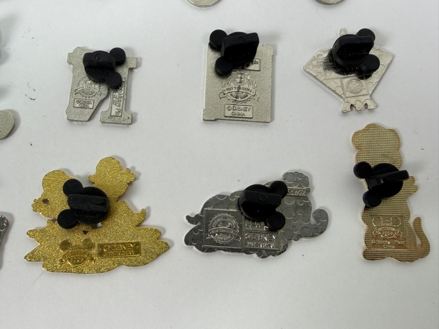 Collection Of (24) Authentic Disney Pins Featuring Characters Like Mickey And Minnie Mouse, Dory, Simba, And Remy, With Park Icons Such As The Epcot World Showcase Stamps And Disney+ Founders Circle Exclusive [Photo 13]