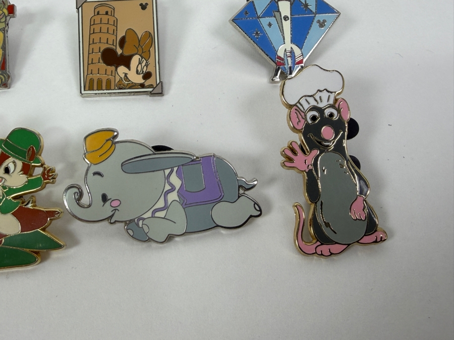 Collection Of (24) Authentic Disney Pins Featuring Characters Like Mickey And Minnie Mouse, Dory, Simba, And Remy, With Park Icons Such As The Epcot World Showcase Stamps And Disney+ Founders Circle Exclusive [Photo 4]