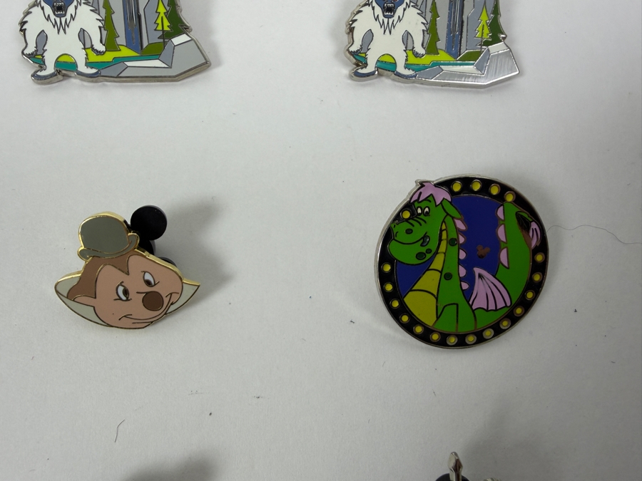 Collection Of (16) Authentic Disney Trading Pins Featuring A Fresh Mickey Waffles Boxed Pin, Star Wars Death Star, Matterhorn Yeti, D23 Expo Exclusive, Tsum Tsum Stack, Figment, And Space Mountain Designs [Photo 11]