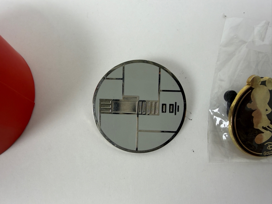 Collection Of (16) Authentic Disney Trading Pins Featuring A Fresh Mickey Waffles Boxed Pin, Star Wars Death Star, Matterhorn Yeti, D23 Expo Exclusive, Tsum Tsum Stack, Figment, And Space Mountain Designs [Photo 5]