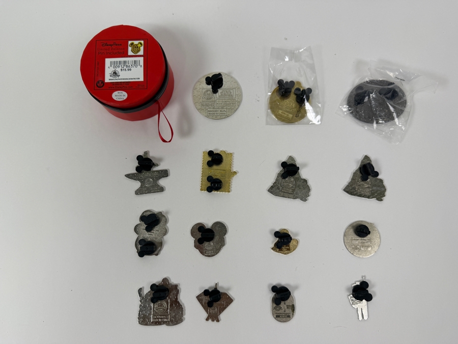 Collection Of (16) Authentic Disney Trading Pins Featuring A Fresh Mickey Waffles Boxed Pin, Star Wars Death Star, Matterhorn Yeti, D23 Expo Exclusive, Tsum Tsum Stack, Figment, And Space Mountain Designs [Photo 15]