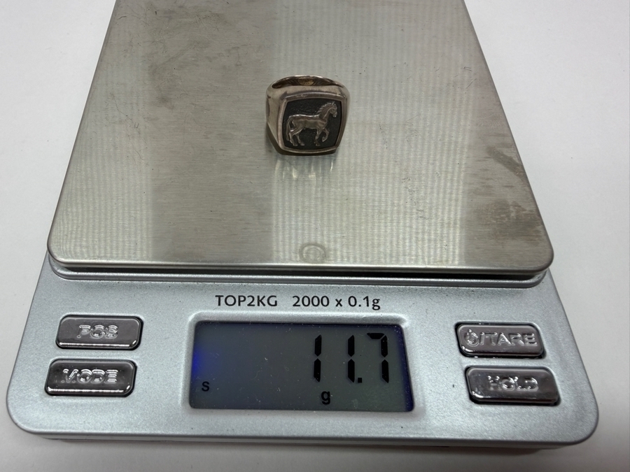 Just Added - David Yurman Petrvs Sterling Silver Horse Pinky Ring Size 4 11.7g [Photo 9]