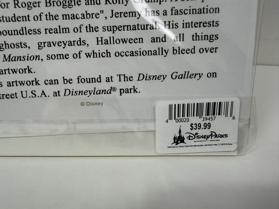 Jeremy Fulton Signed 2017 D23 Expo Exclusive Disneyland Pirates Of The Caribbean 50th Anniversary Commemorative Broadside Giclee Print 7.5'W X 13.5'H [Photo 6]