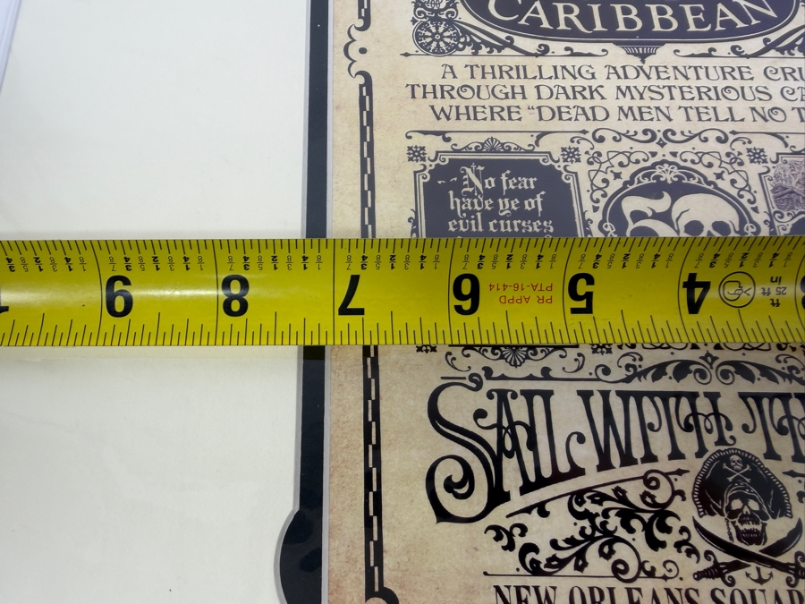 Jeremy Fulton Signed 2017 D23 Expo Exclusive Disneyland Pirates Of The Caribbean 50th Anniversary Commemorative Broadside Giclee Print 7.5'W X 13.5'H [Photo 7]