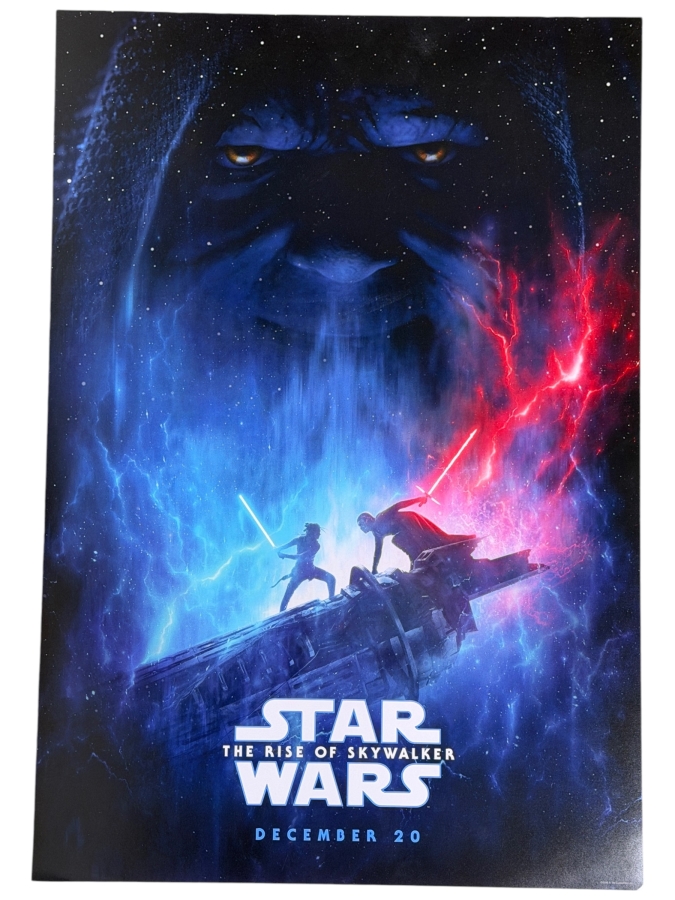 Star Wars: The Rise Of Skywalker Official D23 Expo 2019 Teaser Poster Featuring Rey, Kylo Ren, And Emperor Palpatine 18.5'W X 27'H