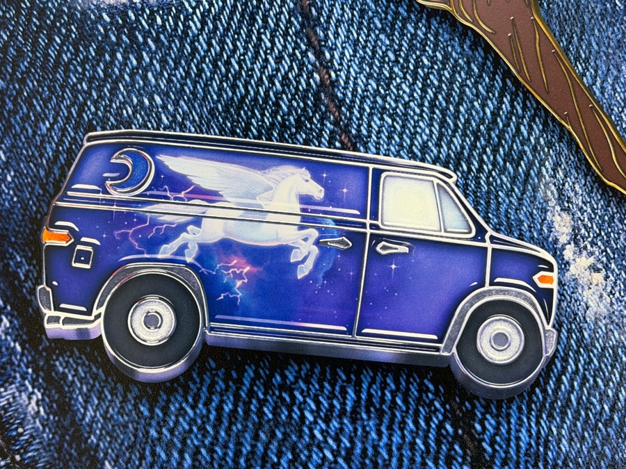 Disney Pixar Onward Denim Jacket With Enamel Pins Official Promotional Movie Wall Poster 18.5'W X 27'H [Photo 3]