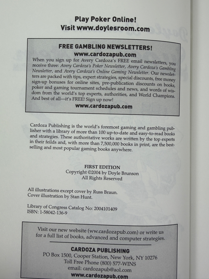 Just Added - Doyle Brunson's Super System 2: The Most Anticipated Sequel In The History Of Poker Hardcover Book [Photo 3]