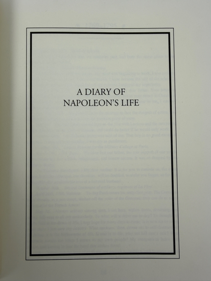 Just Added - Napoleon: The Diaries (The Great Commanders Series) Hardcover Book By Napoleon Bonaparte First Printing 1994 Collectors Reprints [Photo 5]