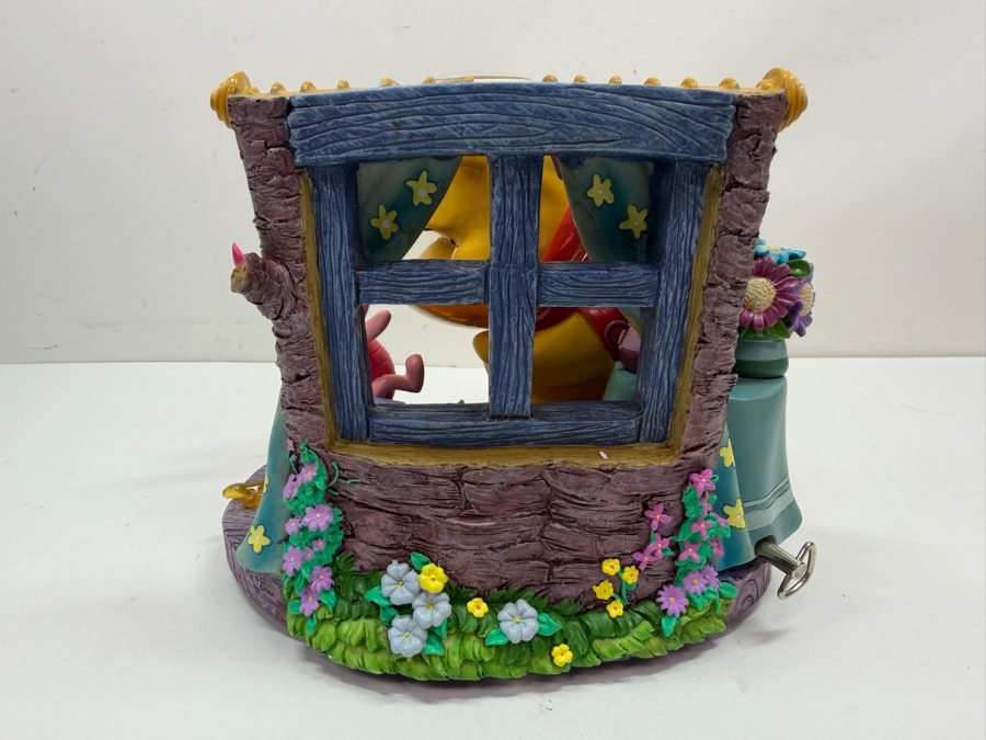 Disney Store Winnie The Pooh And Piglet Rumbly In My Tumbly Musical Snow Globe Featuring Pooh Stuck In A Hunny Pot 8.5'W X 7'D X 7'H [Photo 7]