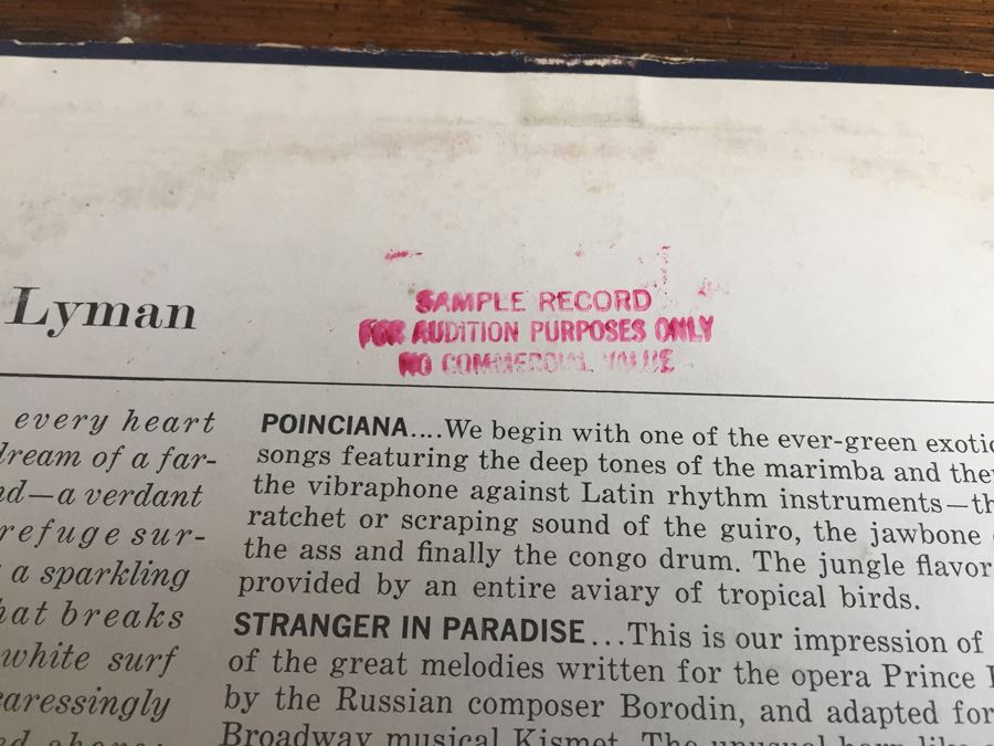 Arthur Lyman ‎- Paradise - GNP Crescendo ‎- GNPS 606 - PROMO [Photo 3]