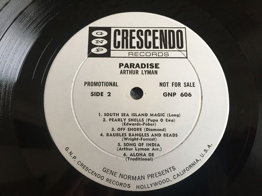 Arthur Lyman ‎- Paradise - GNP Crescendo ‎- GNPS 606 - PROMO [Photo 7]