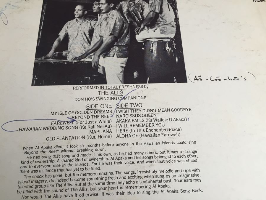 Alfred Apaka - The Aliis Sing - Reprise Records - RS 6289 - PROMO [Photo 4]