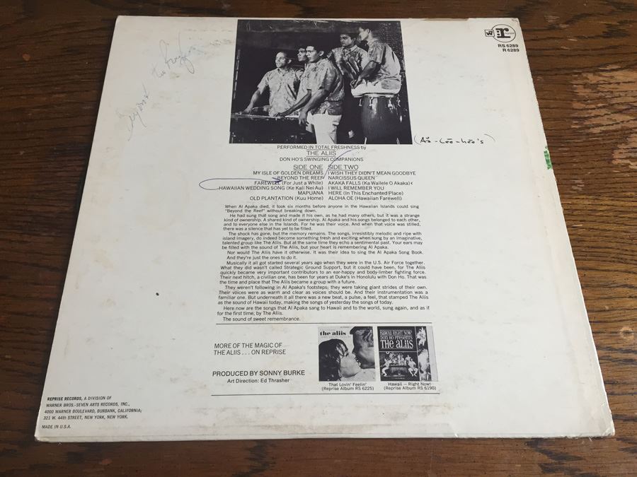 Alfred Apaka - The Aliis Sing - Reprise Records - RS 6289 - PROMO [Photo 3]