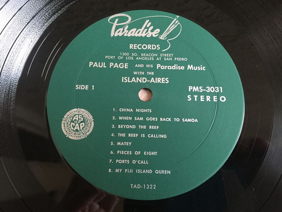 Paul Page with the Island Aires featuring Bernie Kaai Lewis - Let's Have A Luau - Paradise Records - PMS-3031 [Photo 4]