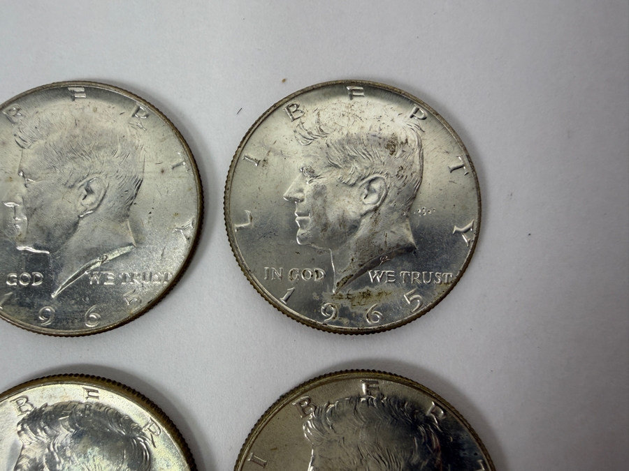 (9) Uncirculated 1965 US Kennedy Half Dollars [Photo 3]