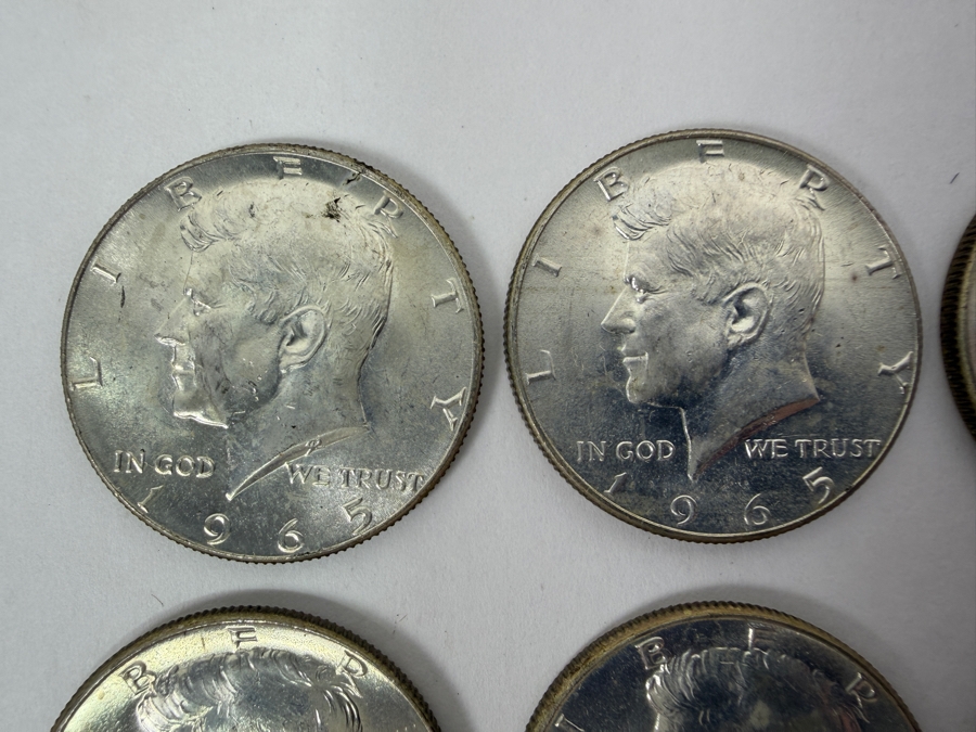 (9) Uncirculated 1965 US Kennedy Half Dollars [Photo 2]