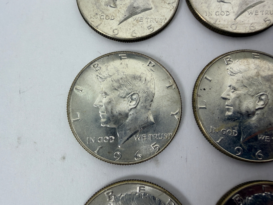 (9) Uncirculated 1965 US Kennedy Half Dollars [Photo 5]