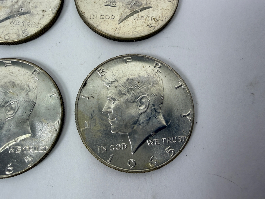 (9) Uncirculated 1965 US Kennedy Half Dollars [Photo 7]