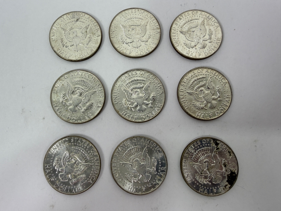 (9) Uncirculated 1965 US Kennedy Half Dollars [Photo 9]
