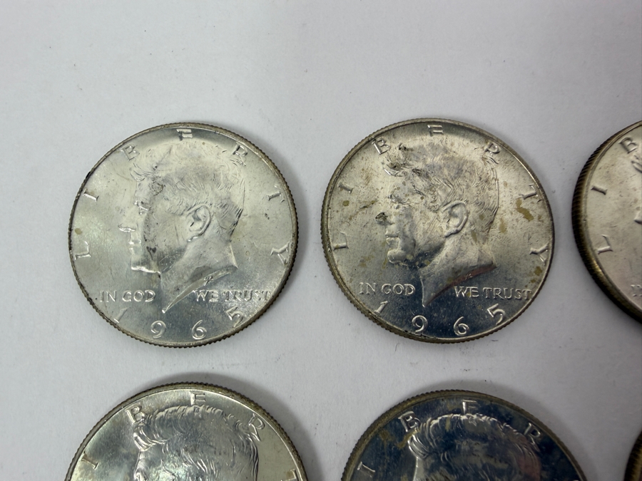 (9) Uncirculated 1965 US Kennedy Half Dollars [Photo 2]